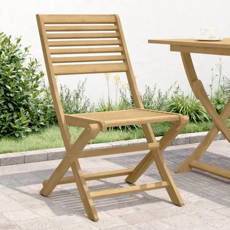 Massief acaciahout houten tuinstoelen voor tuin en terras - 4 / Zonder armleuning - Tuinstoelen