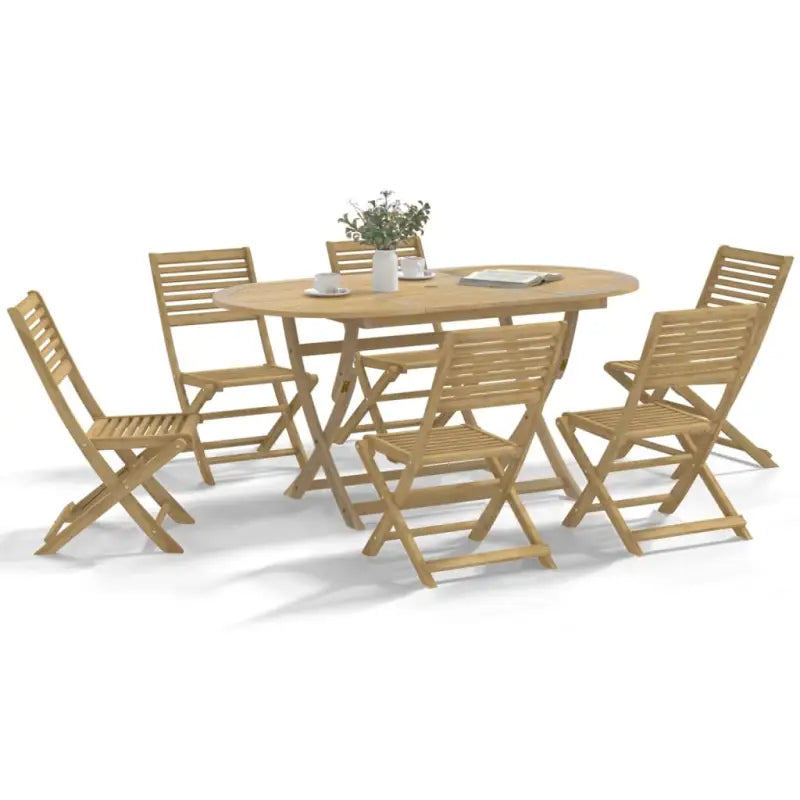 Massief acaciahout houten tuinstoelen voor tuin en terras - 6 / Zonder armleuning - Tuinstoelen