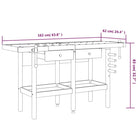 Massief Acaciahout Werkbank voor Garage en Werkplaats - Werkbanken