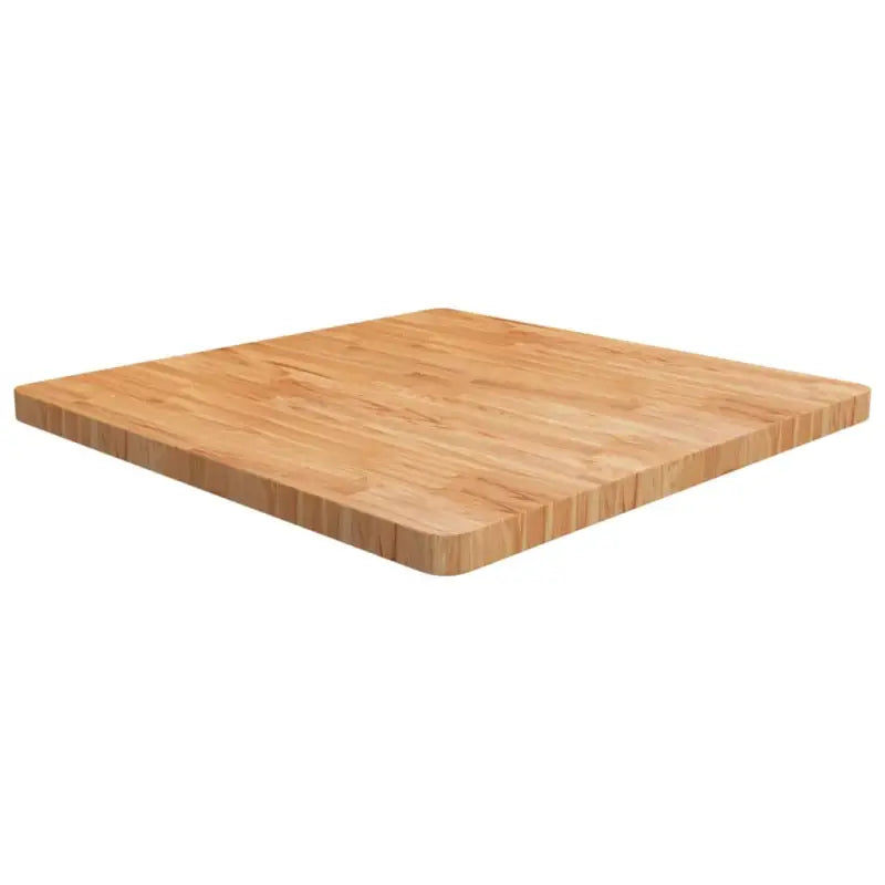 Massief eikenhouten houten vierkante tafelblad voor thuis en horeca - Lichtbruin / 80 x 80 x 4 cm / 1 - Tafelbladen