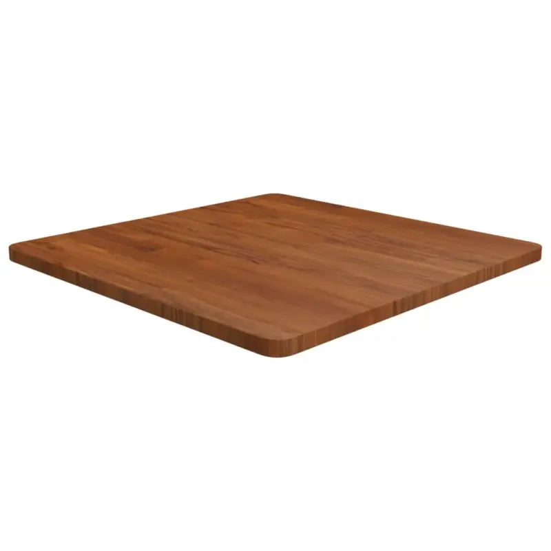 Massief eikenhouten houten vierkante tafelblad voor thuis en horeca - Donkerbruin / 70 x 70 x 2.5 cm / 1 - Tafelbladen
