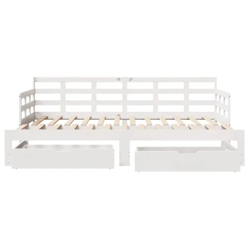 Massief Grenenhout 2-in-1 Slaapbank met Onderschuifbed - Bedden & bedframes