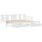Massief Grenenhout Bedden en Bedframes 2-in-1 Slaapbank met Onderbed - Bedden & bedframes