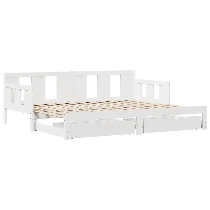 Massief Grenenhout Bedden en Bedframes 2-in-1 Slaapbank met Onderbed - Bedden & bedframes