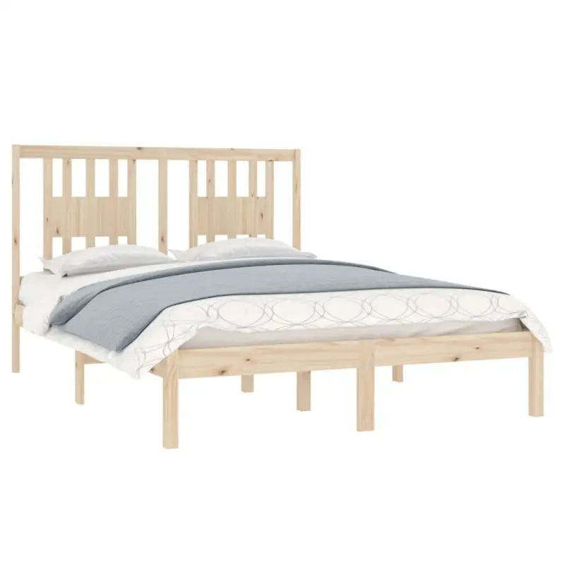 Massief Grenenhout Bedframe met aanvullende ondersteuning en levering bevat - Bedden & bedframes