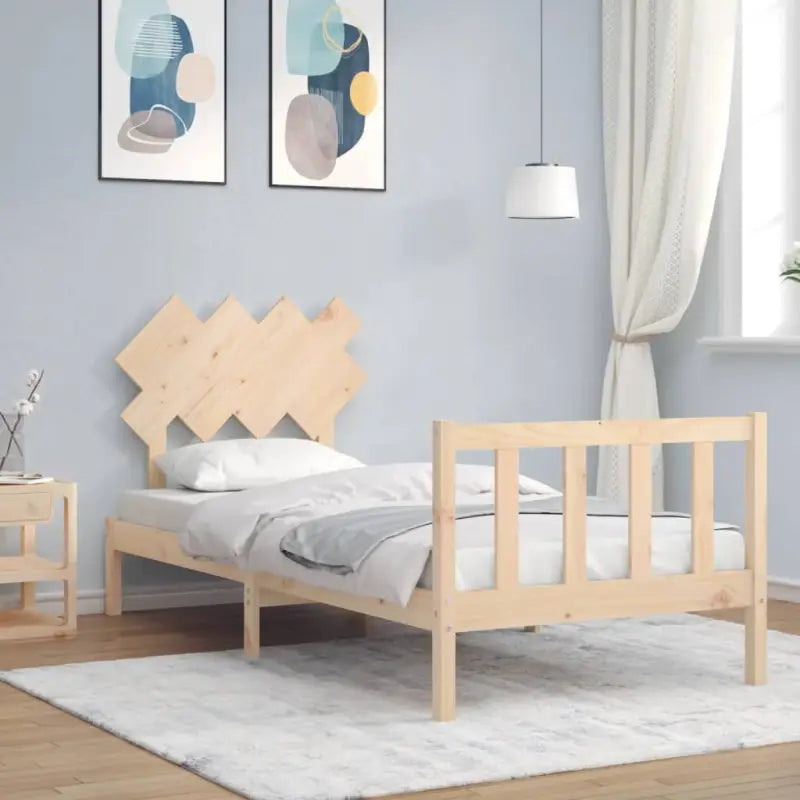Massief Grenenhout Bedframe voor een comfortabele en stijlvolle slaapkamer - Naturel / 90 x 200 cm - Bedden & bedframes