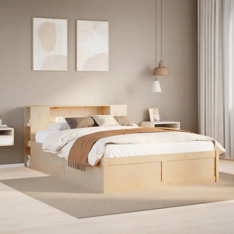 Massief grenenhout bedframe voor een goede nachtrust en decoratie - Naturel / 160 x 200 cm - Bedden & bedframes