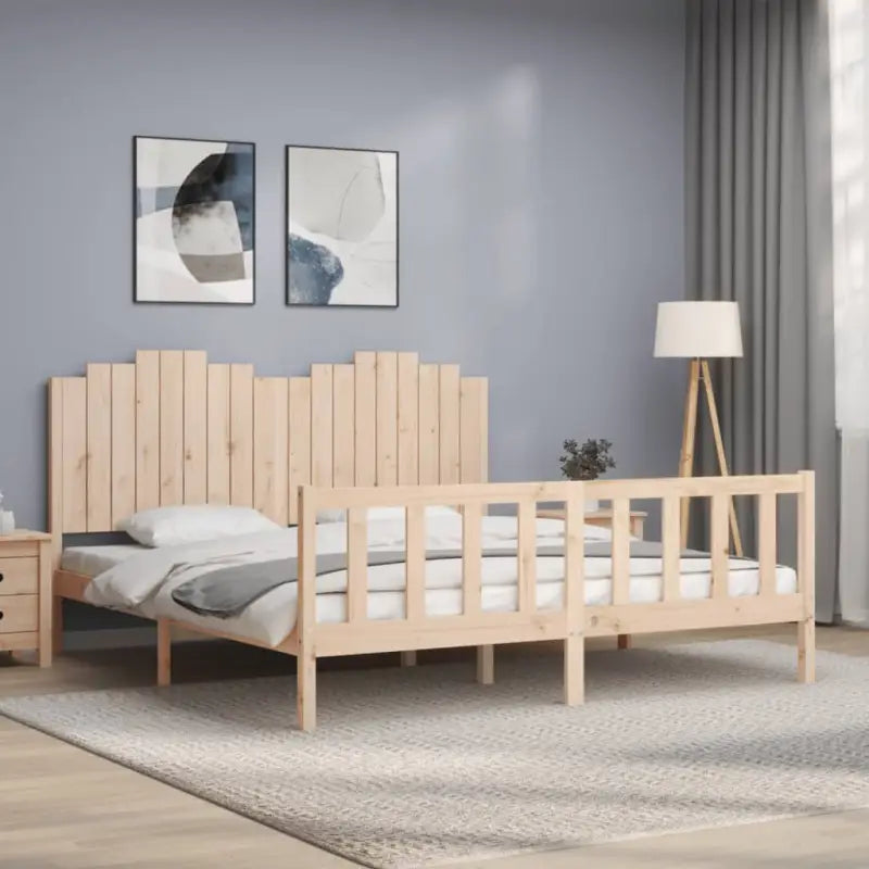 Massief grenenhout bedframe voor een goede nachtrust en natuurlijk interieur - Naturel / 180 x 200 cm - Bedden &