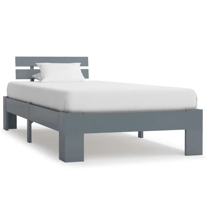 Massief Grenenhout Bedframe voor een moderne en duurzame slaapkamer - Grijs / 100 x 200 cm - Bedden & bedframes