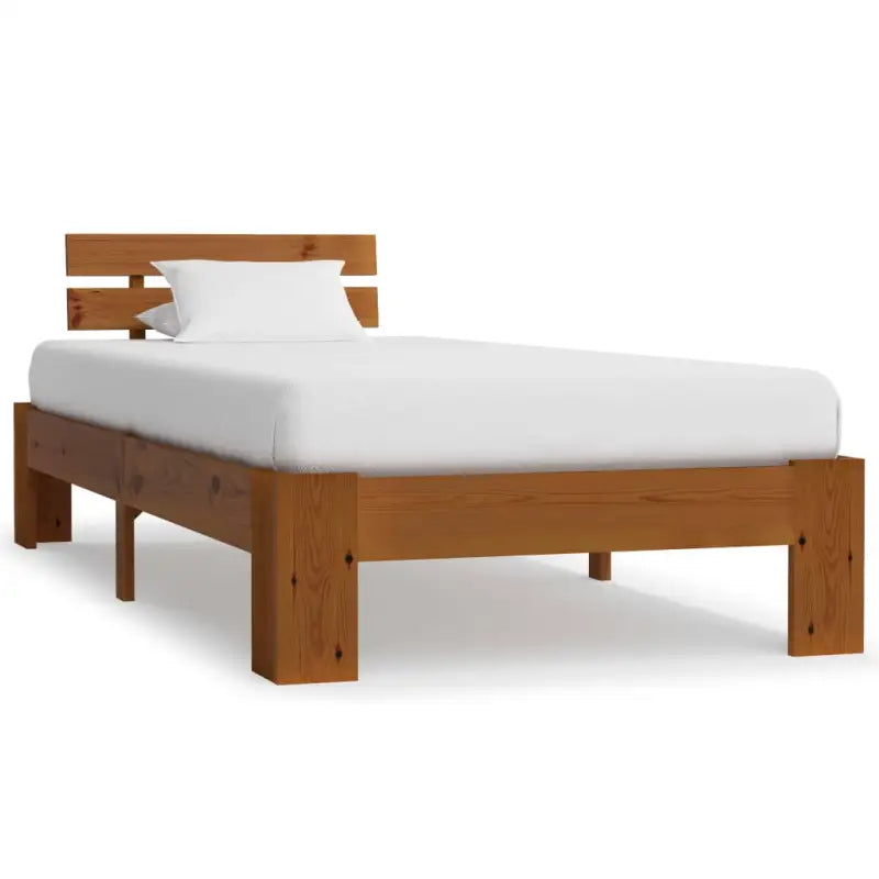 Massief Grenenhout Bedframe voor een moderne en duurzame slaapkamer - Honingbruin / 90 x 200 cm - Bedden & bedframes