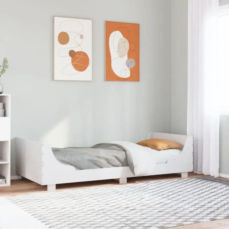 Massief grenenhout bedframe voor een moderne slaapkamer uitstraling - Wit / 100 x 200 cm - Bedden & bedframes