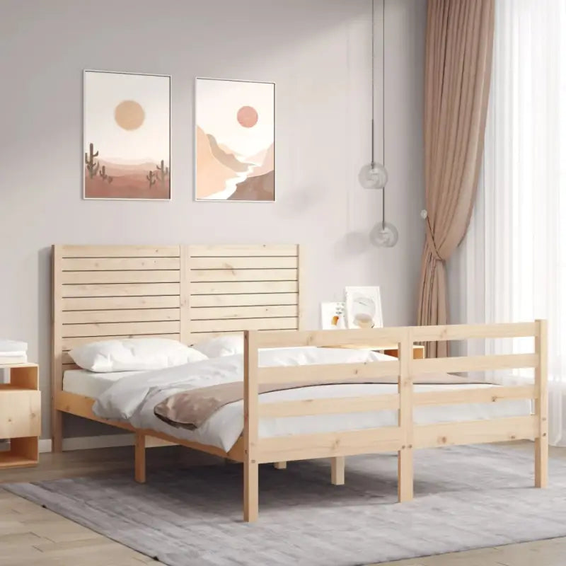Massief grenenhout bedframe voor een natuurlijke en comfortabele slaapruimte - Bedden & bedframes