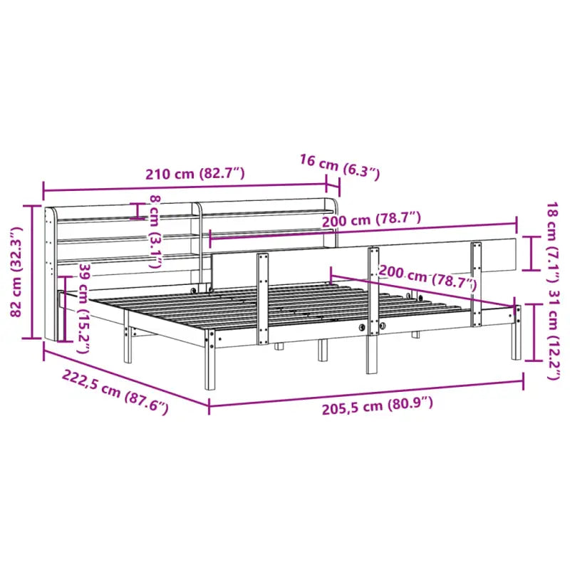 Massief Grenenhout Bedframe voor een Natuurlijke en Decoratieve Slaapkamer - Bedden & bedframes