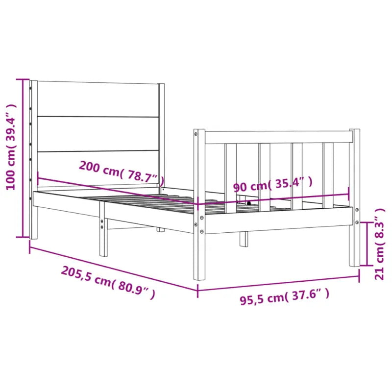 Massief Grenenhout Bedframe voor een Natuurlijke en Stevige Slaapplek - Bedden & bedframes
