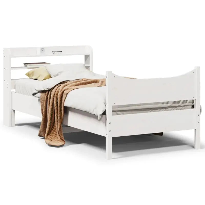 Massief grenenhout bedframe voor een stabiele en duurzame slaapkamer - Wit / 90 x 190 cm - Bedden & bedframes