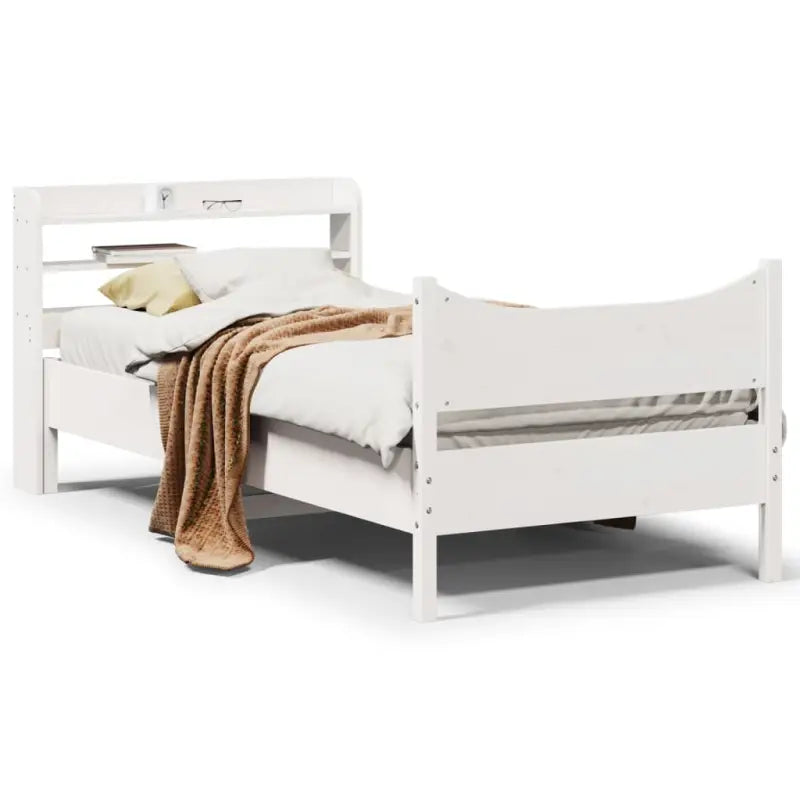 Massief grenenhout bedframe voor een stabiele en duurzame slaapkamer - Wit / 75 x 190 cm - Bedden & bedframes