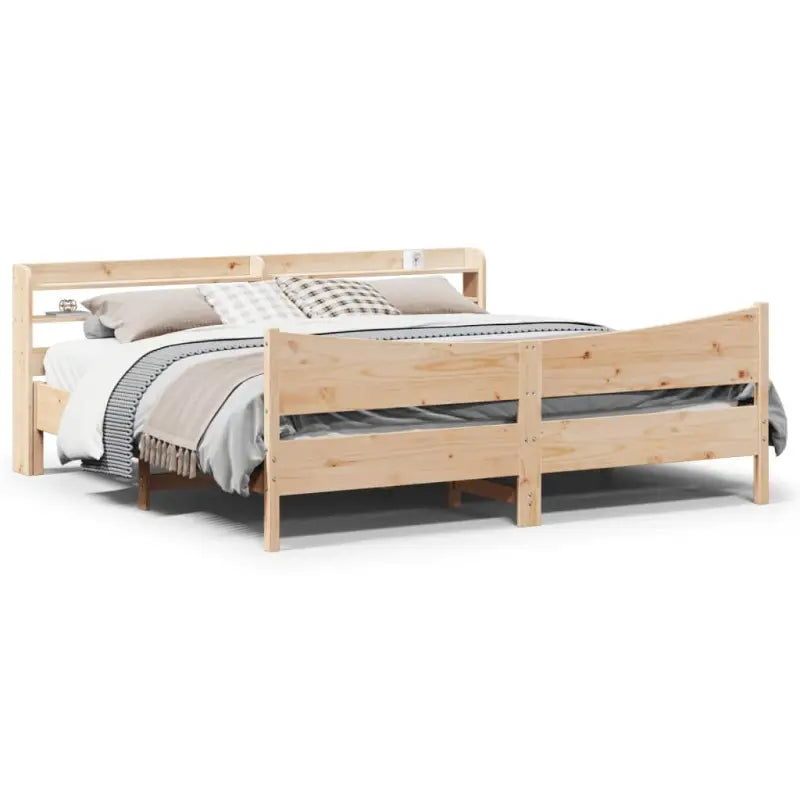 Massief grenenhout bedframe voor een stabiele en duurzame slaapkamer - Naturel / 200 x 200 cm - Bedden & bedframes