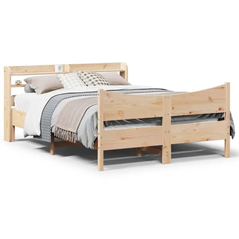 Massief grenenhout bedframe voor een stabiele en duurzame slaapkamer - Naturel / 140 x 200 cm - Bedden & bedframes