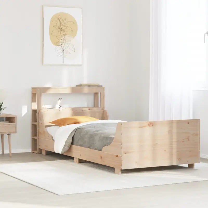 Massief Grenenhout Bedframe voor een Stevige en Duurzame Nachtrust - Naturel / 90 x 190 cm - Bedden & bedframes