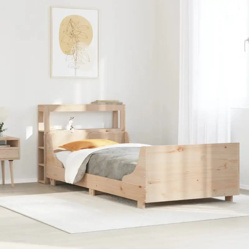Massief Grenenhout Bedframe voor een Stevige en Duurzame Nachtrust - Naturel / 90 x 200 cm - Bedden & bedframes