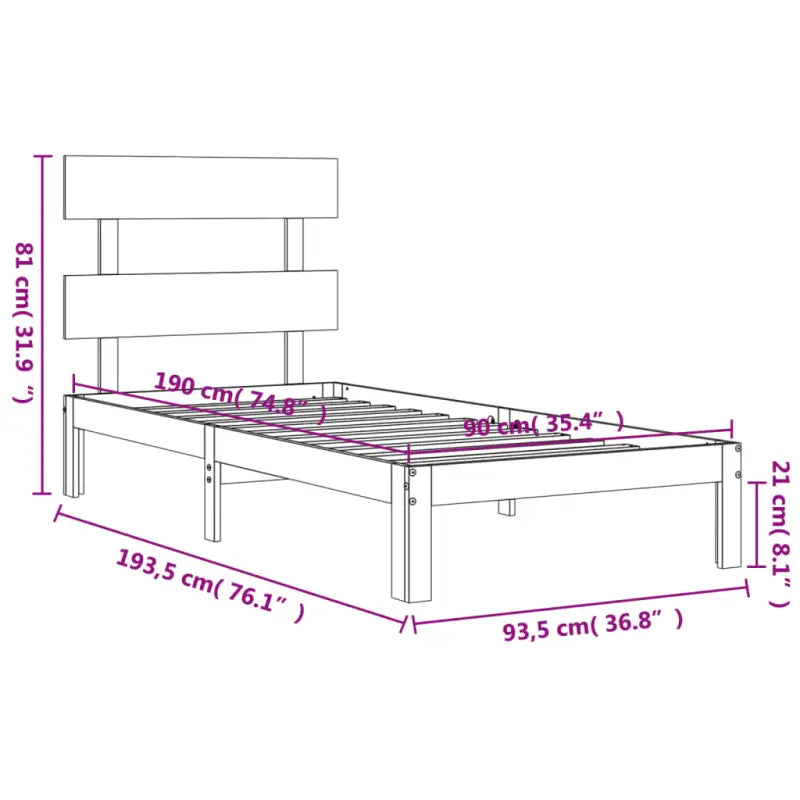 Massief Grenenhout Bedframe voor Uitstekende Ondersteuning en Decoratie - Bedden & bedframes