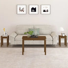 Massief grenenhout bijzettafel voor kleine ruimtes en stijlvolle woondecoratie - Honingbruin / 3 - Bijzettafels