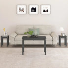 Massief grenenhout bijzettafel voor kleine ruimtes en stijlvolle woondecoratie - Grijs / 3 - Bijzettafels