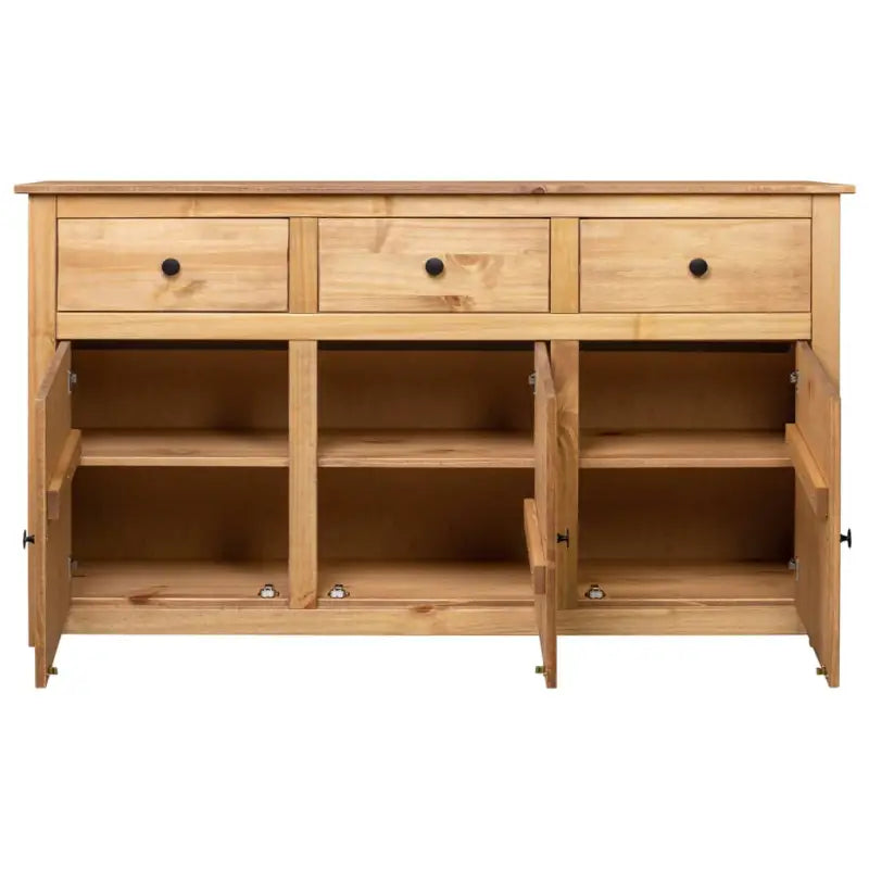 Massief grenenhout dressoir met 3 laden en opbergruimte - Dressoirs & buffetkasten