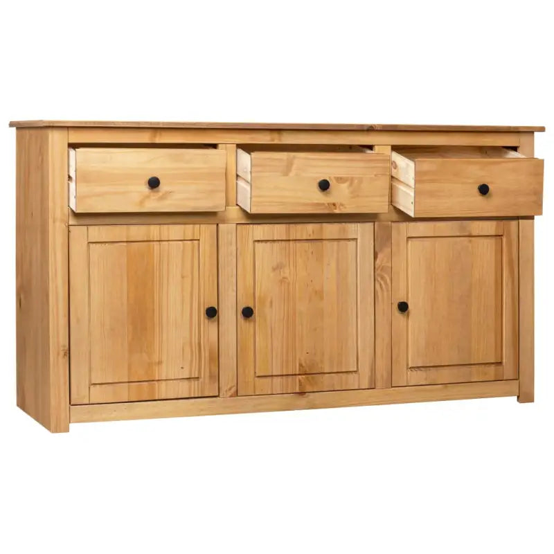 Massief grenenhout dressoir met 3 laden en opbergruimte - Dressoirs & buffetkasten