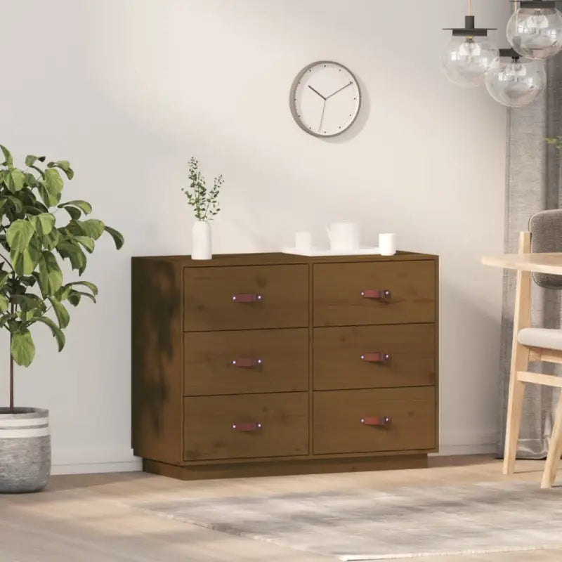 Massief Grenenhout Dressoir voor een Natuurlijke Touch in je Kamer - Honingbruin / 1 - Dressoirs & buffetkasten