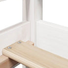 Massief grenenhout slaapbank met open zijdeur in wit materiaal - Bedden & bedframes