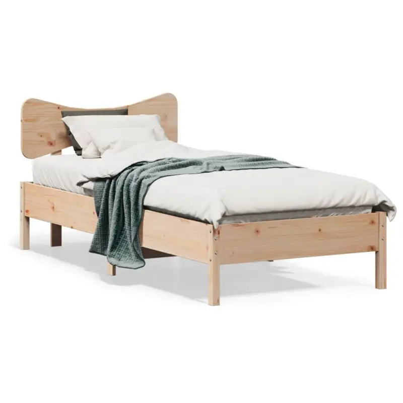 Massief grenenhouten bedframe met multiplex lattenbodem voor een goede nachtrust - Naturel / 90 x 200 cm - Bedden &