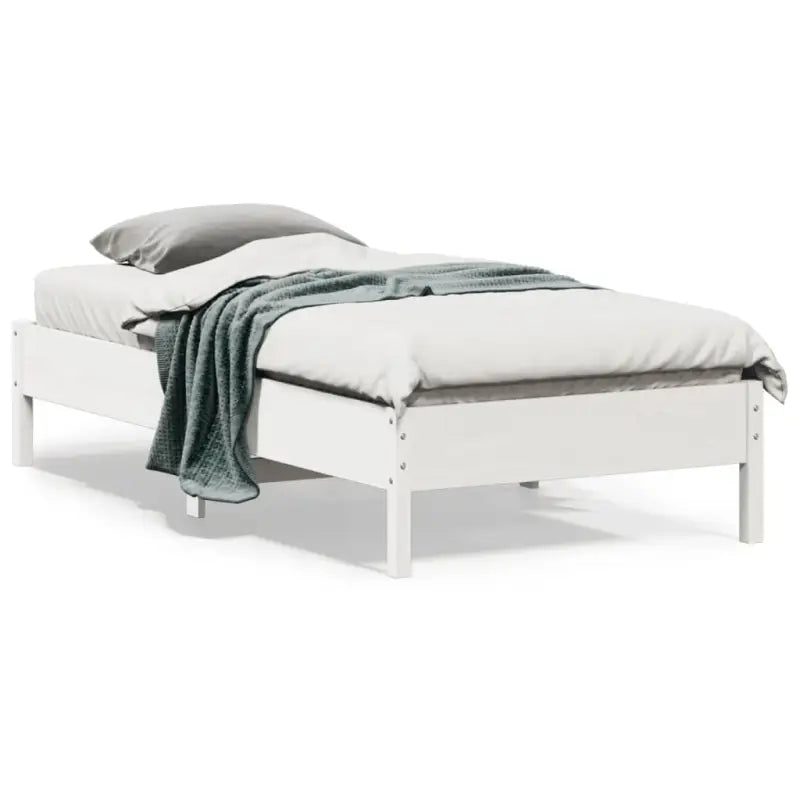 Massief Grenenhouten bedframe met multiplex lattenbodem voor optimale slaap - Wit / 90 x 190 cm - Bedden & bedframes