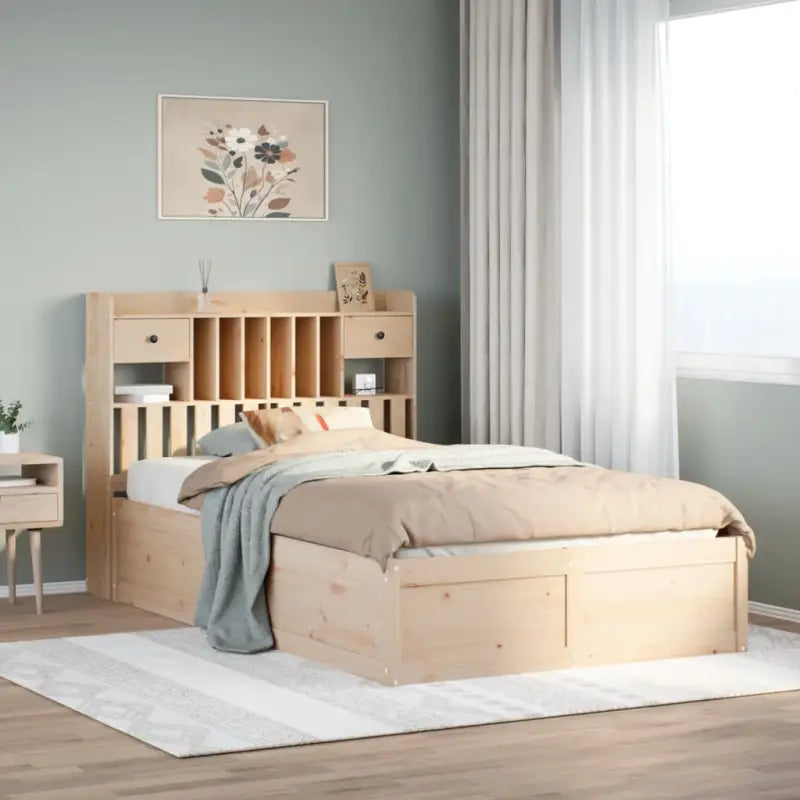 Massief Grenenhouten Bedframe voor Comfort en Natuurlijke Interieurstijl - Naturel / 120 x 190 cm - Bedden & bedframes