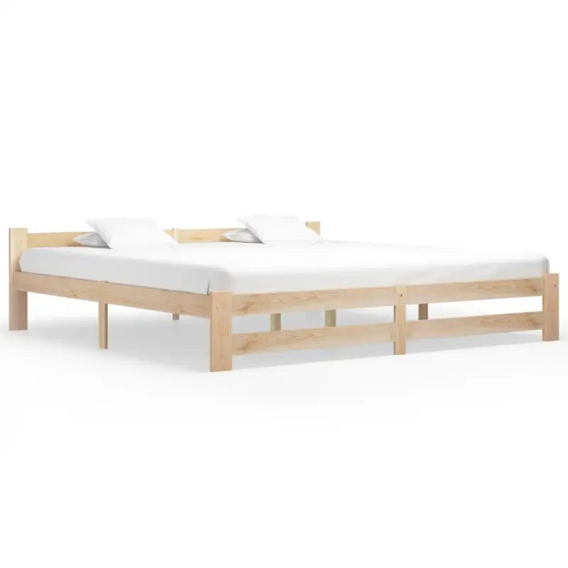 Massief Grenenhouten Bedframe voor een Elegante Slaapkamerstijl - Lichtbruin / 200 x 200 cm - Bedden & bedframes