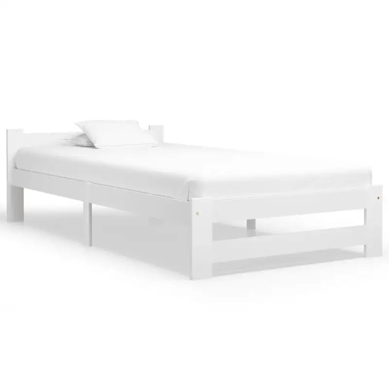 Massief Grenenhouten Bedframe voor een Elegante Slaapkamerstijl - Wit / 90 x 200 cm - Bedden & bedframes