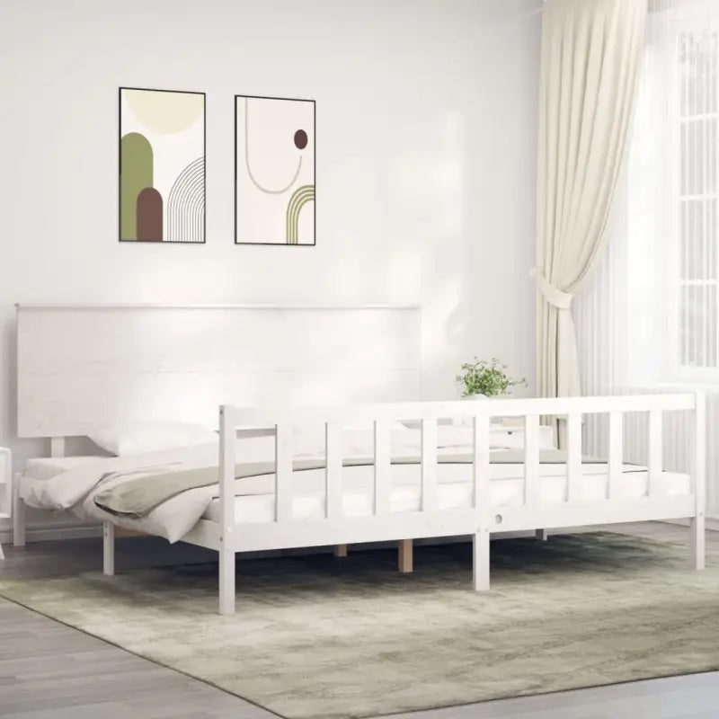 Massief grenenhouten bedframe voor een goede nachtrust en stijlvol interieur - Wit / 180 x 200 cm - Bedden & bedframes