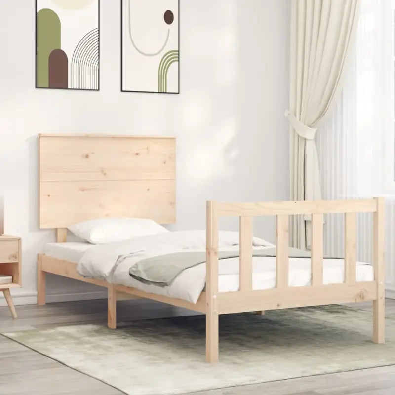 Massief grenenhouten bedframe voor een goede nachtrust en stijlvol interieur - Naturel / 100 x 200 cm - Bedden &