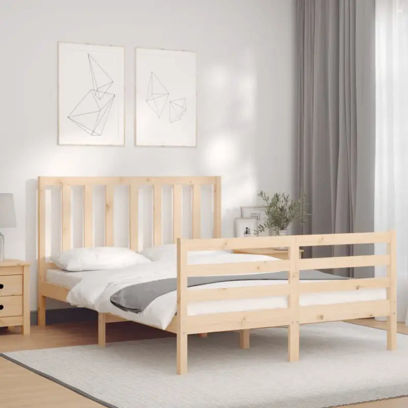 Massief grenenhouten bedframe voor een goede nachtrust - Naturel / 120 x 190 cm - Bedden & bedframes