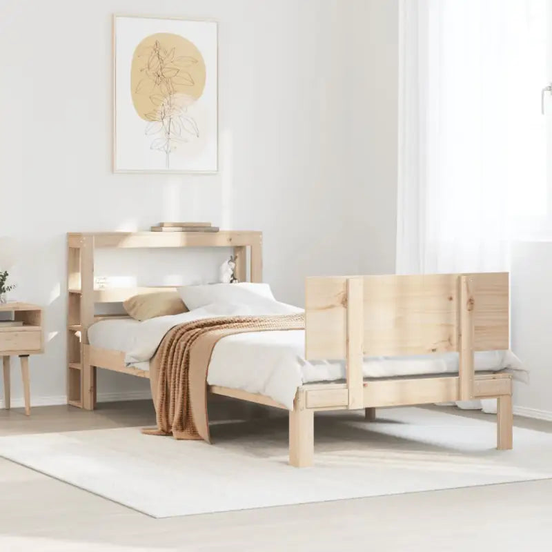 Massief grenenhouten bedframe voor een goede nachtrust - Naturel / 75 x 190 cm - Bedden & bedframes