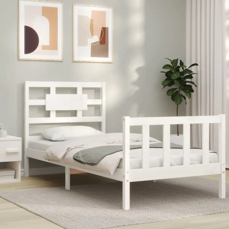 Massief grenenhouten bedframe voor een goede nachtrust - Wit / 90 x 200 cm - Bedden & bedframes