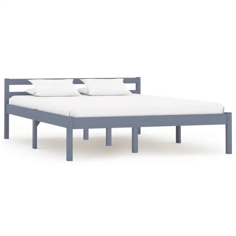 Massief grenenhouten bedframe voor een moderne slaapkamer stijl - Grijs / 140 x 200 cm - Bedden & bedframes