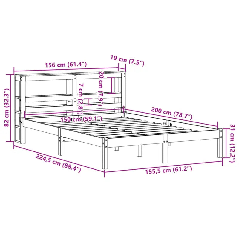 Massief grenenhouten bedframe voor een natuurlijke en comfortabele slaapkamer - Bedden & bedframes