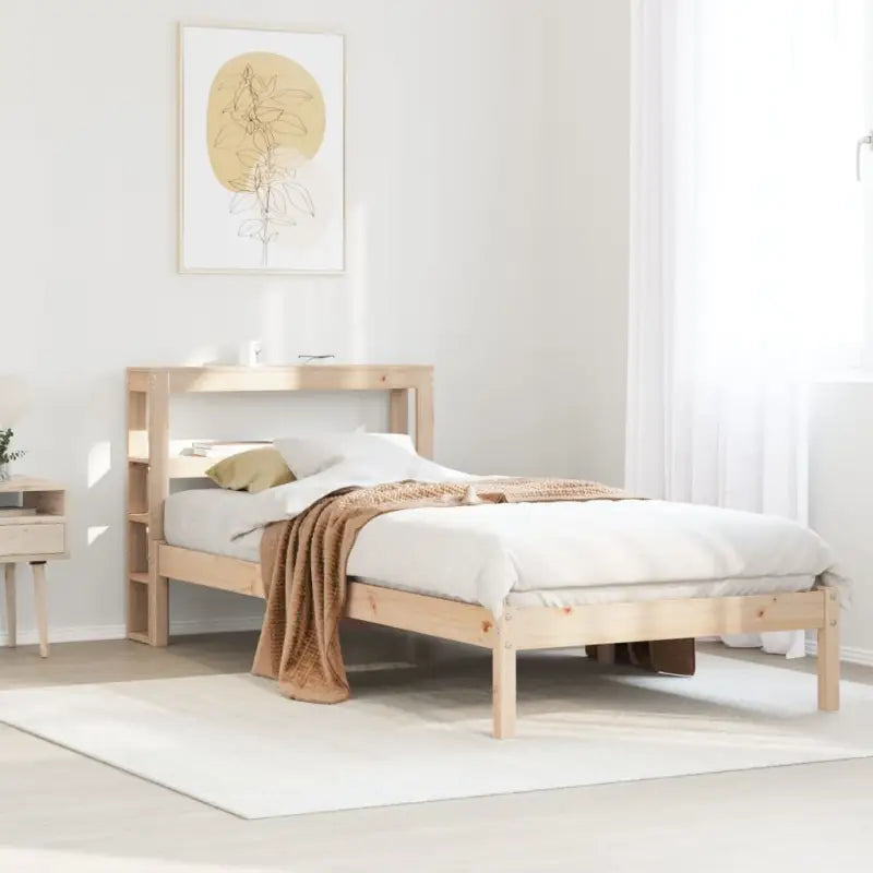 Massief grenenhouten bedframe voor een natuurlijke en comfortabele slaapkamer - Naturel / 90 x 200 cm - Bedden &