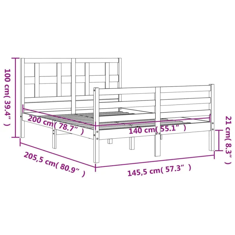 Massief grenenhouten bedframe voor een natuurlijke en comfortabele slaap - Bedden & bedframes