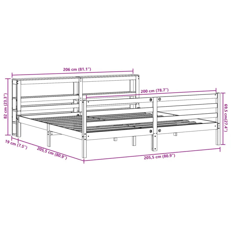 Massief grenenhouten bedframe voor een natuurlijke en comfortabele slaapkamer - Bedden & bedframes