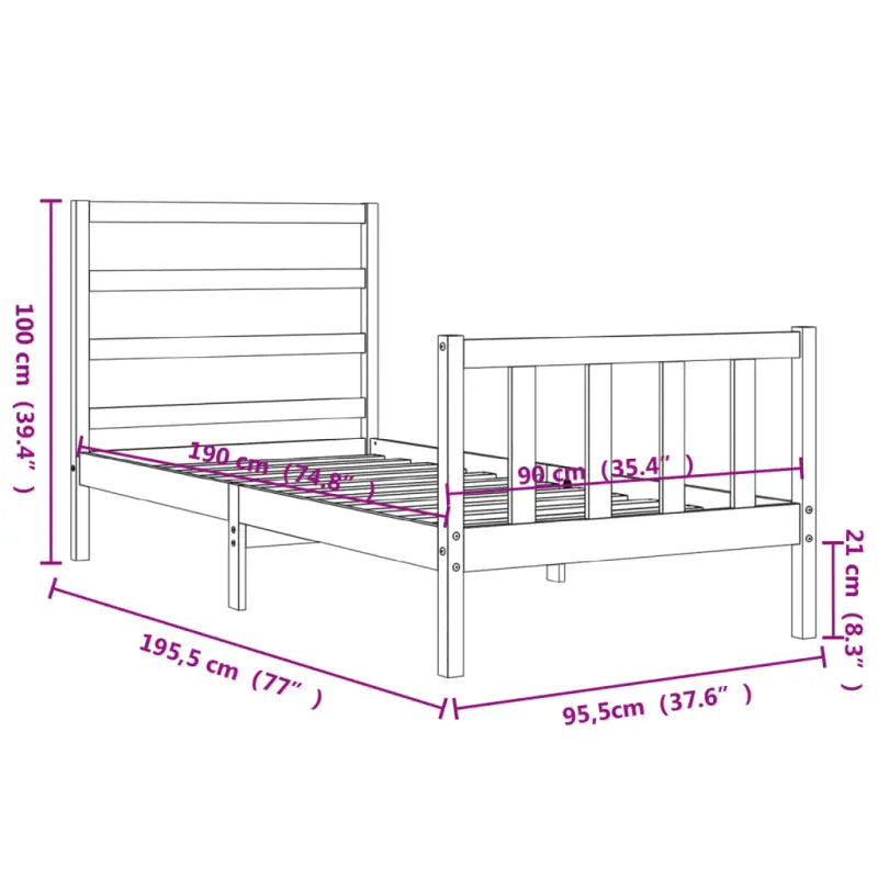 Massief grenenhouten bedframe voor een stevige en natuurlijke uitstraling - Bedden & bedframes