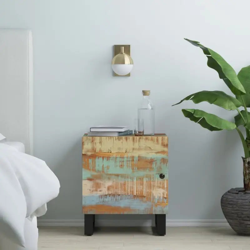Massief mangohout nachtkastjes voor een industriële uitstraling - 1 / massief gerecycled hout - Nachtkastjes