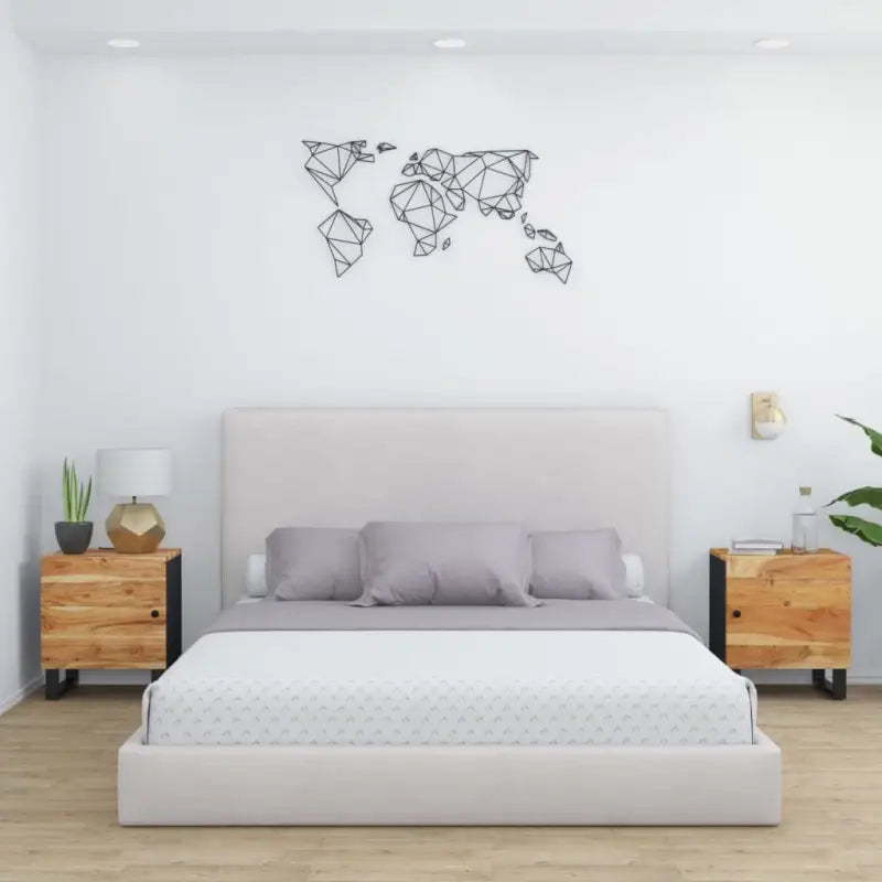 Massief mangohout nachtkastjes voor een industriële uitstraling - 2 / Massief acaciahout - Nachtkastjes