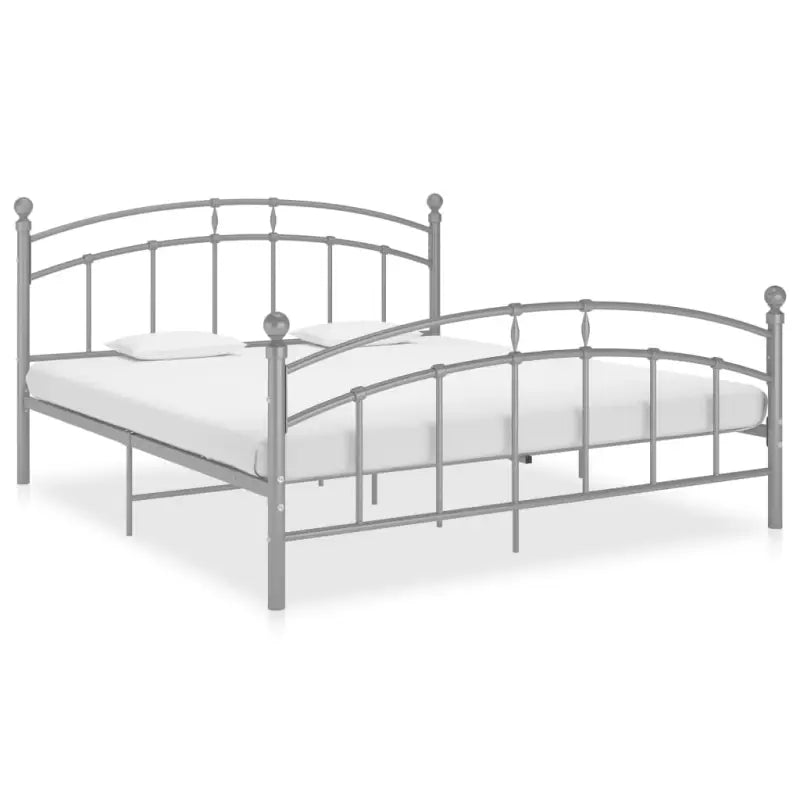 Metalen bedframe met gepoedercoat metaal voor een stevige slaapplek - Grijs / 140 x 200 cm - Bedden & bedframes
